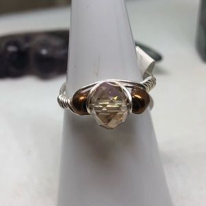 Silver wire wrapped ring